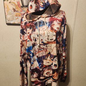 Silky Anime Girl Lightweight Hoodie Size Large